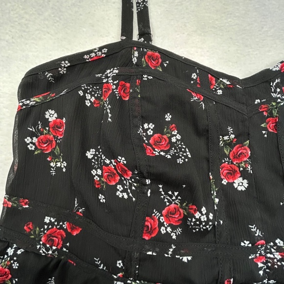 Torrid Women Y2K Plus Size Floral Chiffon Sophie Babydoll Peplum Cami Top Size 0 - Picture 3 of 12